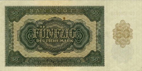 Banknote, Banknote, 50 Mark, 1948, Germany, Reproduction of a historical banknote