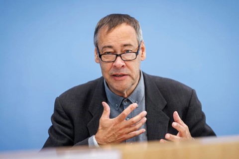 Thomas Krüger, President of Deutsches Kinderhilfswerk, recorded during the Federal Press Conference