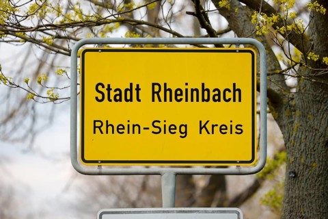 Rheinbach, North Rhine-Westphalia, Germany - Rheinbach town sign, Rhein-Sieg district, Rheinbach is