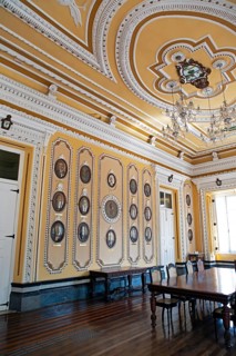 Mayor's office, former town hall on Dom Pedro II square, interior view, Manaus, Amazonas state,