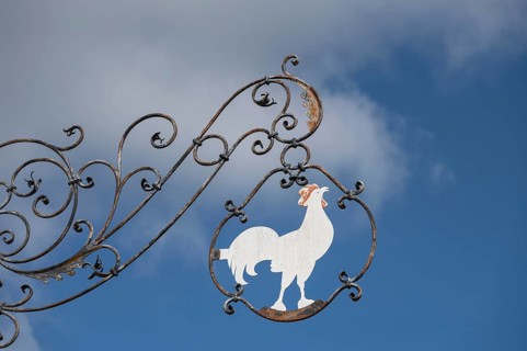 Nose sign from Gasthof cock, Wemding, Swabia, Bavaria, Germany