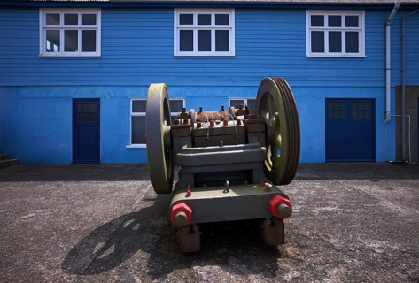 Old machine, museum, Geevor Tin Mine, tin mine, mining, Pendeen, Trewellard near St Just in