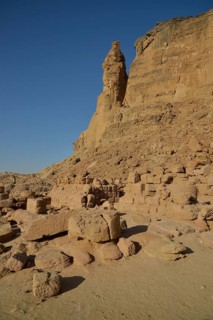 Ruins of the Amun temple at the foot of Jebel Barkal, Karima, State of ash-Schamaliyya, Nubia,
