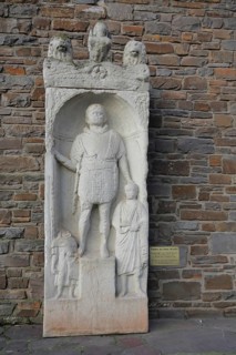 Gravestone of politician Lucius Pasidienus Firmus 50 AD at the Helmswart Tower, relief, stone,