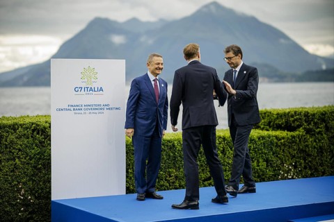 G7 Finance Ministers Meeting in Stresa. Christian Lindner (FDP), Federal Minister of Finance, is