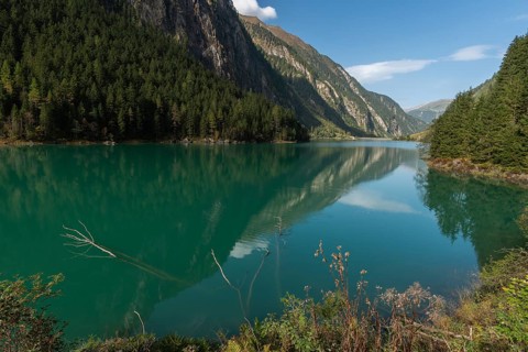 Stilluptal, Stiillup reservoir (1116m), Stillupgrund, Mayrhofen, reservoir lake, dam, water