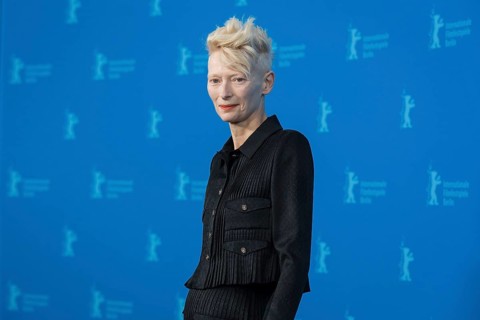 Tilda Swinton at the Photocall for the Honorary Golden Bear during the 75th Berlinale at the