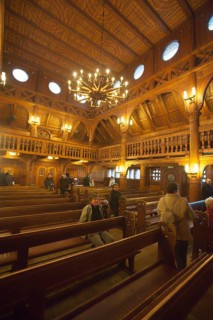 The Protestant Gustav Adolf Stave Church, Hahnenklee, Harz region, Germany, Europe, Die