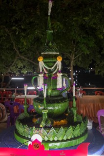 Raft for the festival of lights Loi Krathong, Ubon Ratchathani, Thailand