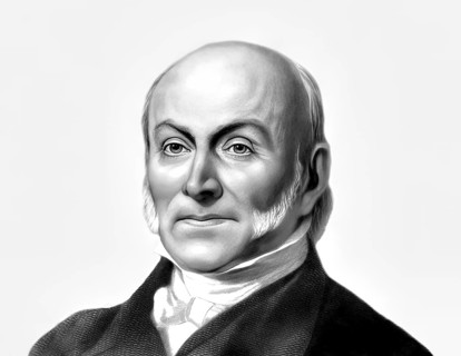 Portrait of John Quincy Adams, 1767-1848, 6th president of the United States, digitally altered
