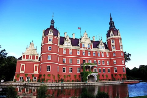 Muskau Castle, Bad Muskau, district of Görlitz, Saxony, Germany