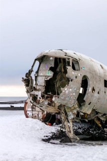 Wreck, plane, plane wreck, beach, Douglas C117-D crashed in 1973, Solheimasandur, Iceland