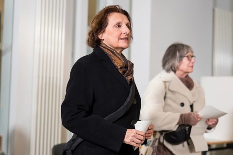 Britta Ernst, woman of Olaf Scholz (Chancellor of the Federal Republic of Germany, SPD) arriving at
