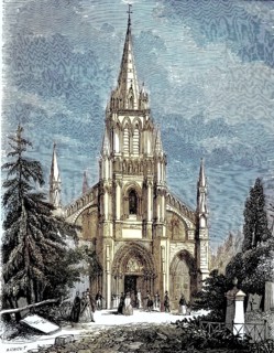 Exterior view of the Notre-Dame de Bonsecours Basilica, Église de Bon-Secours. It is located in the