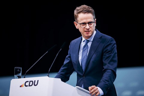 Carsten Linnemann, Deputy Chairman of the CDU, recorded at the CDU Germany 2024 party conference in