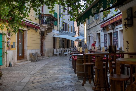 In the old town centre of Porec, Istria, Croatia