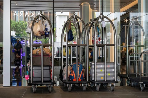Luggage cart Luggage for hotel guests, Pattaya, Thailand