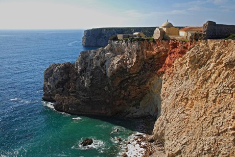Remains of the Franciscan monastery between Sagres and Cabo de Sao Vicente, Algarve, Portugal