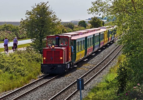 Light railway on the North Sea island of Borzburg, the only double-track narrow-gauge railway still