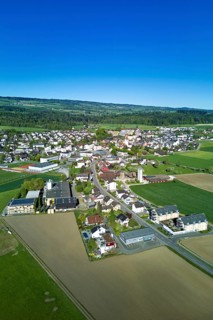 View of the village, Merenschwand, Freiamt, Canton of Aargau, Switzerland