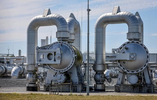 Werne, North Rhine-Westphalia, Germany, compressor stadium and pumping station for natural gas.