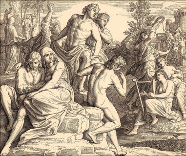 Days of Noah, Old Testament, by Julius Schnorr von Carolsfeld, 1860