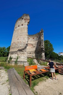 Medieval Vesunna Tower in Périgueux, Dordogne Department, Nouvelle-Aquitaine Region, Périgueux