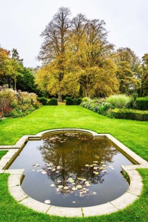Autumn colors over Plas Newydd House and Gardens and Parkland, Llanfairpwllgwyngyll, Anglesey,