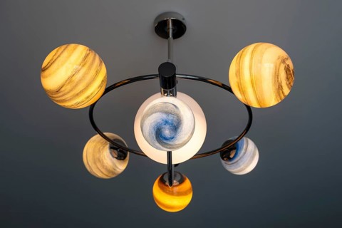 Planet ceiling light, Pattaya, Thailand