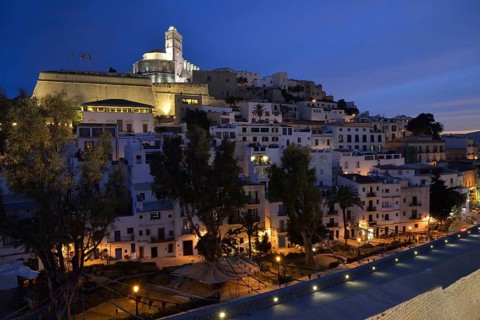Dalt Vila of Ibiza or Eivissa, evening, Ibiza Town, Ibiza, Balearic Islands, Spain