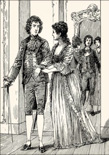 The beautiful soul and Narcissus, scene from the novel Wilhelm Meister's Apprenticeship, Wilhelm