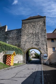 Lower Tor tor, the historic town gate of Aach in Hegau, district of Constance, Baden-Württemberg,