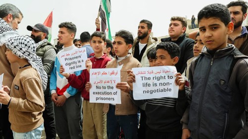 Ongoing protests continue in the city of Daraa, southern Syria, near the Israeli border, condemning