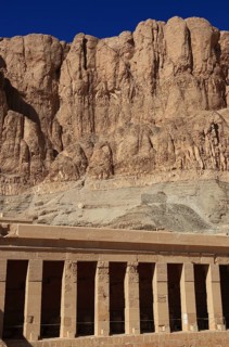 Part of the temple complex, mortuary temple of the first female pharaoh Hatshepsut, Hatshepsut