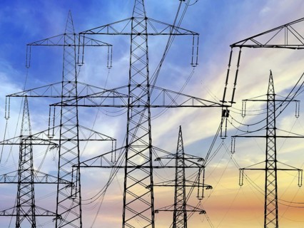A power line, transmission line, electricity, Austria