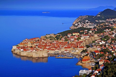Croatia, view of Dubrovnik, twilight, city, peninsula, Dalmatia, travel, Europe, Dubrovnik