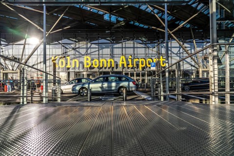 Entrance to Terminal 2 at Cologne-Bonn Airport, CGN, North Rhine-Westphalia, Germany