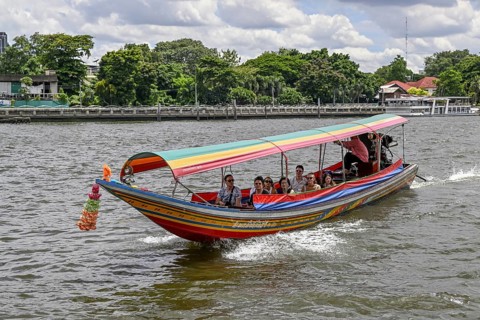 Excursion boat on the Chao Phraya River, Bangkok, Thailand