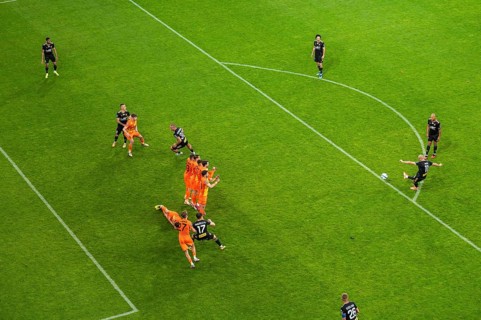 LUBIN, POLAND - MAY 20, 2024: Football match Polish PKO Ekstraklasa between KGHM Zaglebie Lubin vs