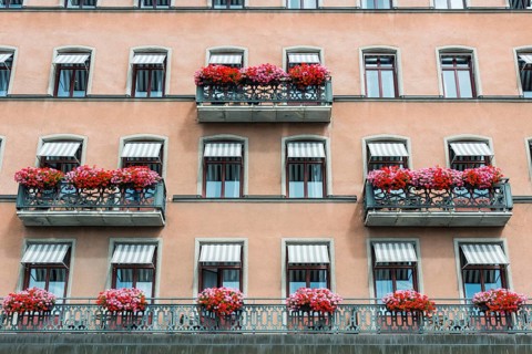 Facade of a hotel, window, balcony, building, property, magnificent, hotel, tourism, travel,