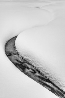 Frozen stream in a swamp area, Idre Fjäll, Dalarna, Sweden, January 2026