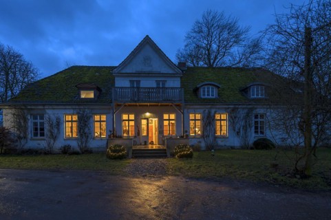 Old manor house in the evening, Othenstorf. Mecklenburg-Western Pomerania, Germany