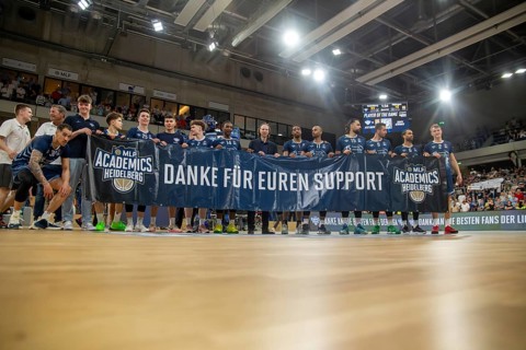 12.05.2024, easy Credit BBL, Basketball Bundesliga, Matchday 32: MLP Academics Heidelberg against