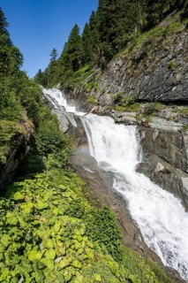 River Isel, Umbal Falls, waterfalls in the Umbal Valley, Hohe Tauern National Park, East Tyrol,