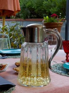 Table decoration, elegant wine decanter