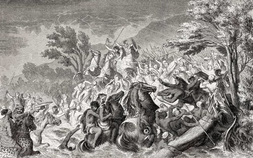 The Battle of the Crimissus, between Carthaginian and Syracusan armies in 339 BC