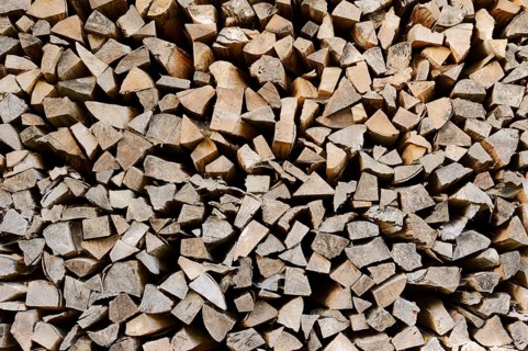 Stacked firewood, North Rhine-Westphalia, Germany
