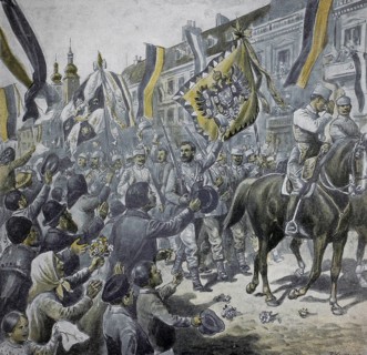 1st World War, Entry of the allies into the reconquered Lviv (original text from 1915, original