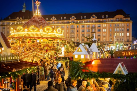 Dresden's Striezel Market has been held mostly on the Altmarkt since 1434 during Advent and