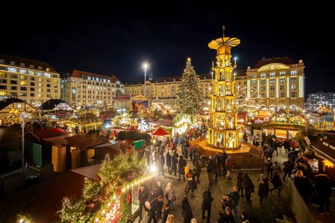 Dresden's Striezel Market has been held mostly on the Altmarkt since 1434 during Advent and